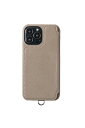 DEMIU デミュウ POCHE FLAT/iPhone14Pro/チャコール{DU-PFL14CC}