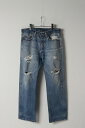 Jeanie Blue ジーニーブルー Ripped Denim{-BES}JB005 デニム ジーンズ リーバイス501 Levi's501 リメイクデニム ...