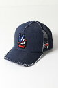 【正規品】YOSHINORI KOTAKE DESIGN ヨシノリコタケ メッシュキャップ YK3DE-PEACE DNM NVY BLK/WHT{-BES}