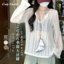 サマーニット Tシャツ レディース トップス 透かし編み プルオーバー 薄手 オーバー メッシュ Vネック 長袖 透け感 ゆったり ティーシャツ レイヤード シアー チュニック 体型カバー カジュアル きれいめ 大人 大きいサイズ お洒落 スカラップ 涼しい 春 夏 送料無料