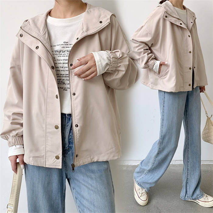 Misskirtのジャケット コート レディース 新作 無地 長袖 フード付き アウター トップス デザイン感 前開き 羽織り ゆったり 春 秋 ロング 秋服 春服 ライトアウター カジュアル シンプル おしゃれ 体型カバー 大人 通勤 OL オフィス 20代 30代 40代 50代 着回し 可愛い 送料無料｜アングル2