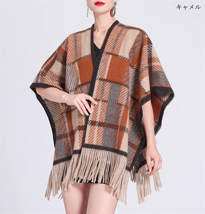 ケープマントコートポンチョフリンジ...