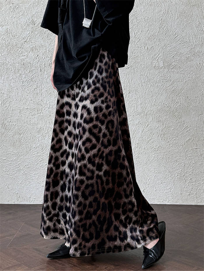 楽天市場】裏起毛 スカート（柄ヒョウ・レオパード）（スカート