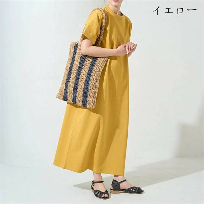 楽天市場】ボーダー ニット（カラーイエロー）（ワンピース 
