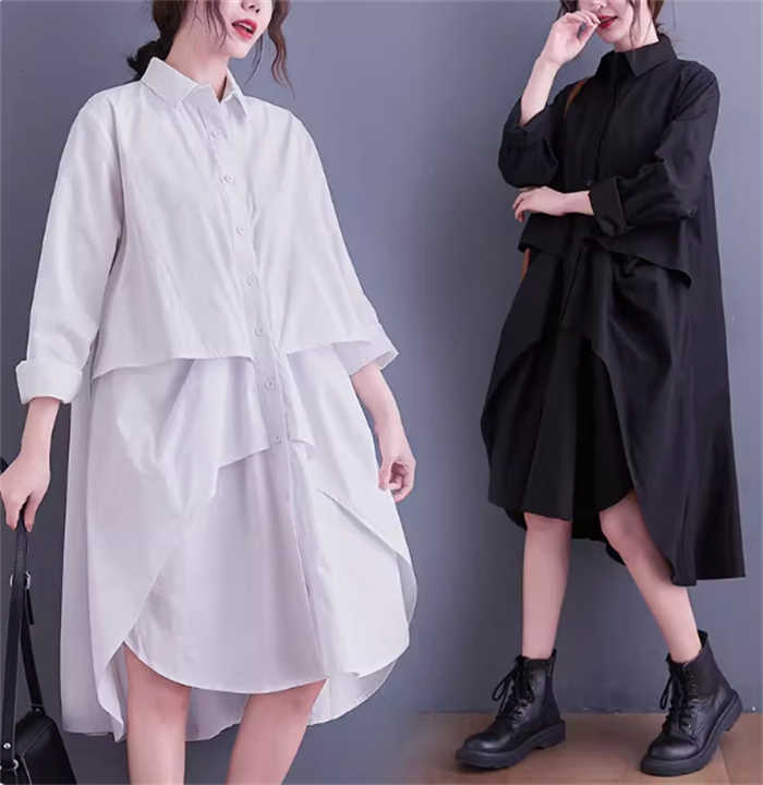 シャツワンピース ワンピース レディース ロングシャツ ロング シャツ ワンピ チェ...