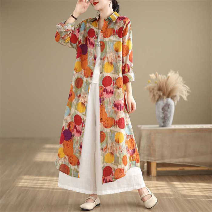 レディース　シャツ　カジュアル 森 ガールの 部族の 秋 シャツ ベスト スカート 重ね 着 ツーピース スーツ 女性 ゆったり 学生の 女の子年齢を 減らす