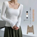「即納」 リブニット tシャツ レディース 長袖 無地 黒 白 インナー tシャツ カットソー 春 秋 重ね着 長袖tシャツ tシャツ トップス プルオーバー ...