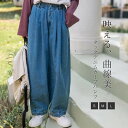 デニムワイドパンツ レディース バルーンパンツ カーブパンツ デニムパンツ タックパンツ 春 夏 秋 タック ワイドパンツ ゆったり ボトムス ジーンズ ジーパ...
