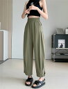パンツ イージーパンツ サルエルパンツ レディース 夏 ボトムス 薄手 ひんやり 涼しい 涼感 冷感 速乾 UVカット タックパンツ ワイドパンツ ロングパンツ 九分丈 きれいめ タック ウエストゴム おしゃれ 無地 ゆったり 体型カバー 通勤 着痩せ オフィス カジュアル 春夏