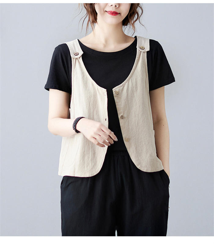 即納 ジャケット ベスト レディース 春 夏 Vネック ノースリーブ コットン ショット丈 ジャケット ノースリーブ カーディガン アウター 通勤 入学式 卒業式 フォーマル 大きいサイズ レディース 無地 フォーマル 20代 30代 40代 50代 送料無料