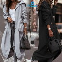 スプリングコート フード付き レディース トレンチ コート ロング コート 春物 春服 ロング丈 春トレンチ コート アウター マウンテンコート 大きいサイズ ...