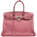 【中古】エルメス バーキン35 トリヨンクレマンス ローズウッド シルバー金具 ハンドバッグ □O刻印 HERMES 《送料無料》