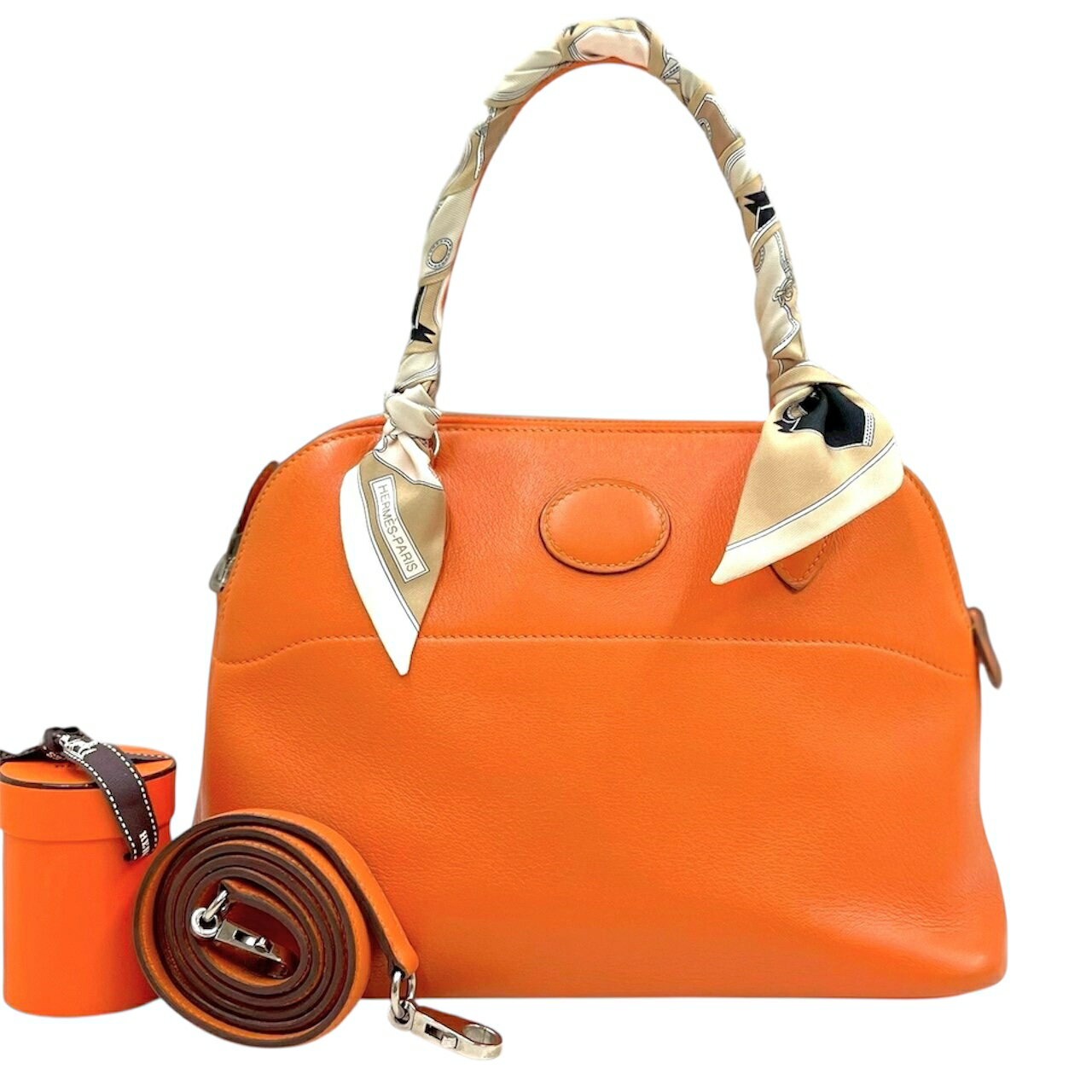 新品未使用 HERMEエルメス ツイリー オレンジ エルメス / HERMES ツイリー RAYURES D ETE オレンジ/コライユ