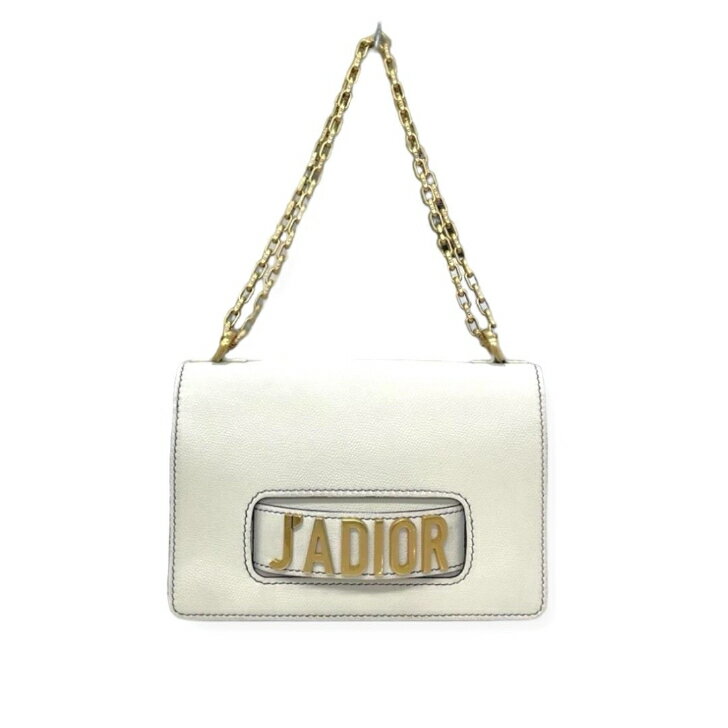 【中古】ディオール ジャディオール ショルダーバッグ レザー クリーム ゴールド金具 2018年 J'ADIOR Christian Dior《送料無料》