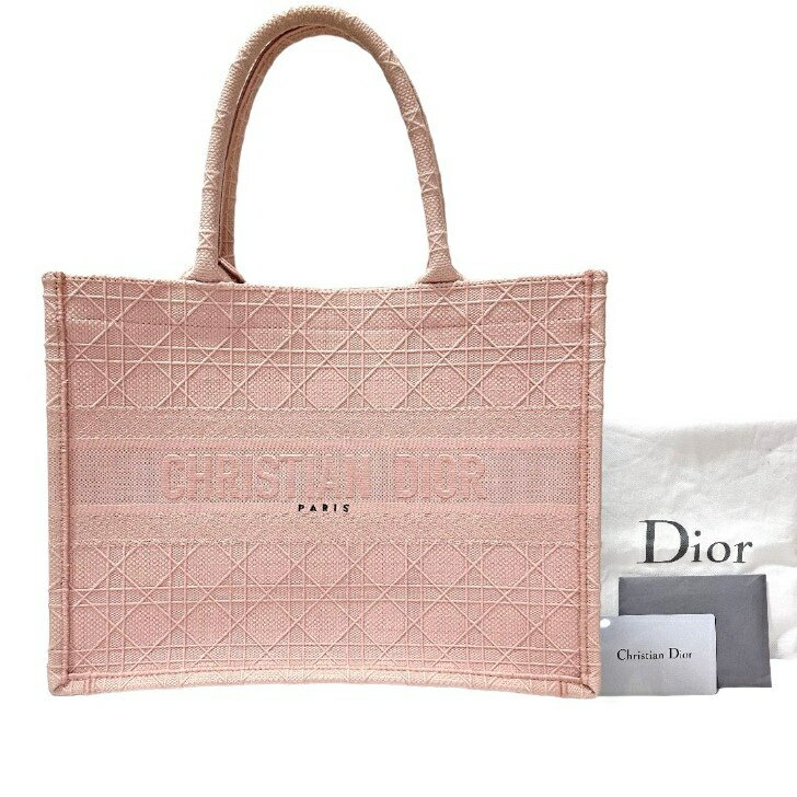 【中古】ディオール　ブックトート　キャンバス　ピンク　トートバッグ　2020年　Christian Dior《送料無料》のサムネイル