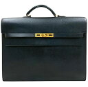【中古】エルメス ケリーデペッシュ38 アルデンヌ 黒 ゴールド金具 ビジネスバッグ □A刻印 HERMES 《送料無料》