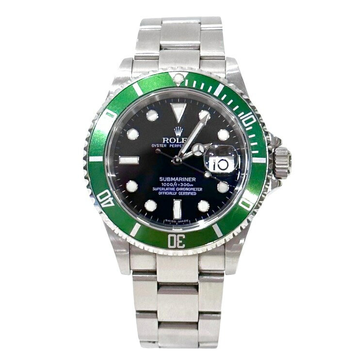 【中古】ロレックス　グリーンサブマリーナ　デイト　腕時計　16610LV　2021年OH　生誕50周年記念モデル　ROLEX　《送料無料》