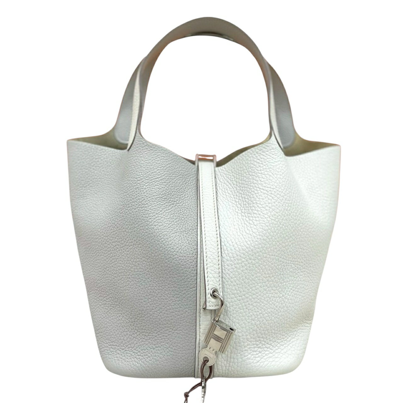 Hermès ホワイト トートバッグ 中古・古着通販】HERMES (エルメス