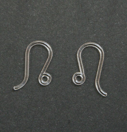 【交換無料】樹脂フックピアスへ変更(クリア)金属アレルギーの方に ※パーツのみの購入不可