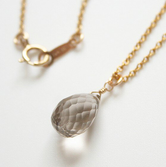 スモーキークォーツ一粒ネックレス1...
