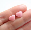 【SALE】クィーン コンクシェル 一粒 ピアス (ハート)スタッドピアス 14KGF 天然石 アクセサリー ゴールドフィルド ジュエリー プチピアス ピンク ハート セール お買い得