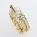 【SALE】1点もの デンドリティッククォーツ ペンダントトップ(レクタングル B)ゴールドバチカン ネックレス デンドライト 天然石アクセサリー シンプル ジュエリー レア 希少 個性的 鉱物 特大 長方形 セール お買い得