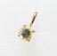 【SALE】K18 クリソベリル ペンダント トップ 18K チャーム 天然石ジュエリー アクセサリー 一粒 ネックレス 18金 ゴールド ラウンド ファセットカット 天然色 無処理 金緑石 宝石質 パワーストーン セール お買い得 17,000円