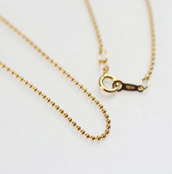 ゴールドフィルド製 ボールチェーン（1.2ミリ幅）14KGF 地金チェーン 1.2mm 40センチ 45センチ 50センチ ゴールドカラー メンズ レディース