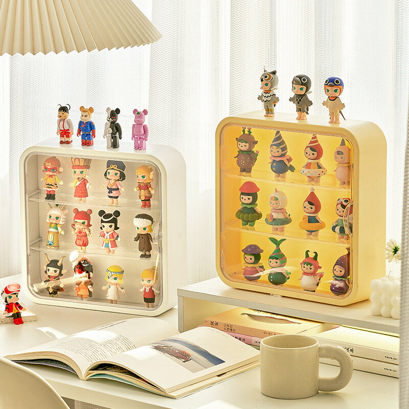 フィギュアケース コレクションケース 壁掛け ディスプレイケース 収納ボックス 卓上 透明 防塵 扉付き 人形ケース ショーケース クリアケース 大容量 多機能収納のサムネイル