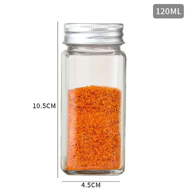 12個セット 120ml 180ml スパイスボトル 保存容器 ガラス製保存容器 多段階調味料穴 調味料入れ 保存 調味料ケース 調味料ストッカー 卓上 スパイスボトル 高気密性 スパイス入れ キッチン用品 便利 2