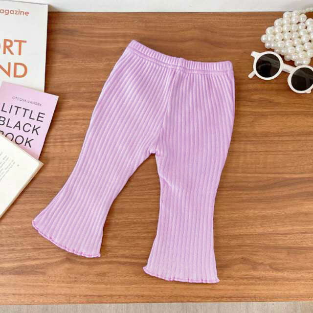 2枚セット ベビー レギンス リブレギンス フレアレギンス フレアパンツ キッズ ベビー服 女の子 男の子 春 秋 冬 長ズボン 子供服 赤ちゃん 73 80 90 100 110cm 綿 ボトム 保育園 幼稚園 ストレッチパンツ リブ レギパン スパッツ 可愛い 韓国 風 送料無料 2