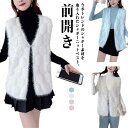 ニットベスト シャギーニット ベスト ふわふわ フェイクファーベスト レディース 前開き 秋冬 シャギーベスト Vネック レイヤード シャギー ジレ 羽織 アウター ノースリーブ 重ね着 毛足長め モヘア 毛足長め きれいめ 春秋 秋服 冬服 送料無料(4)