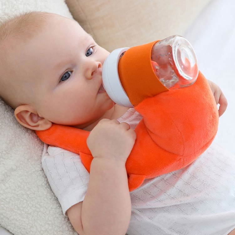 マタニティ セルフミルク 哺乳瓶ホルダー 寝かせ 赤ちゃん セルフミルクッション ...
