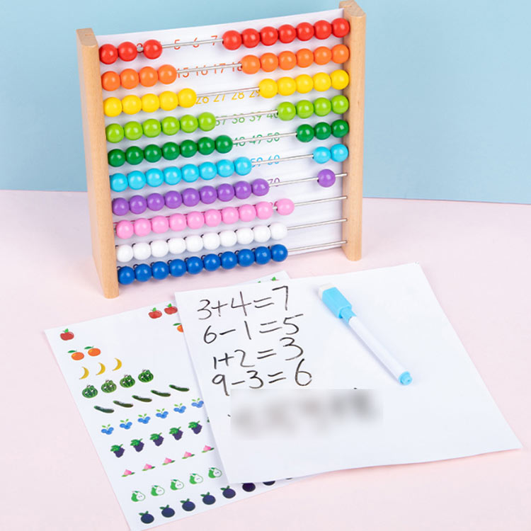 知育玩具 数 算数 木のおもちゃ 百玉 そろばん 木製 知育 誕生日プレゼント バースデー おもちゃ オモチャ 4歳 5歳 四歳 五歳 女の子 女 男の子 男 100玉そろばん 子ども こども 子供 小学生 クリスマス クリスマスプレゼント 3歳 幼児 送料無料 3