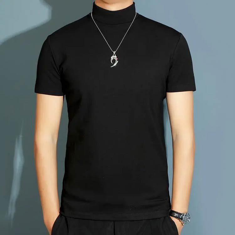 2枚セット ハイネック カットソー メンズ 半...の紹介画像3