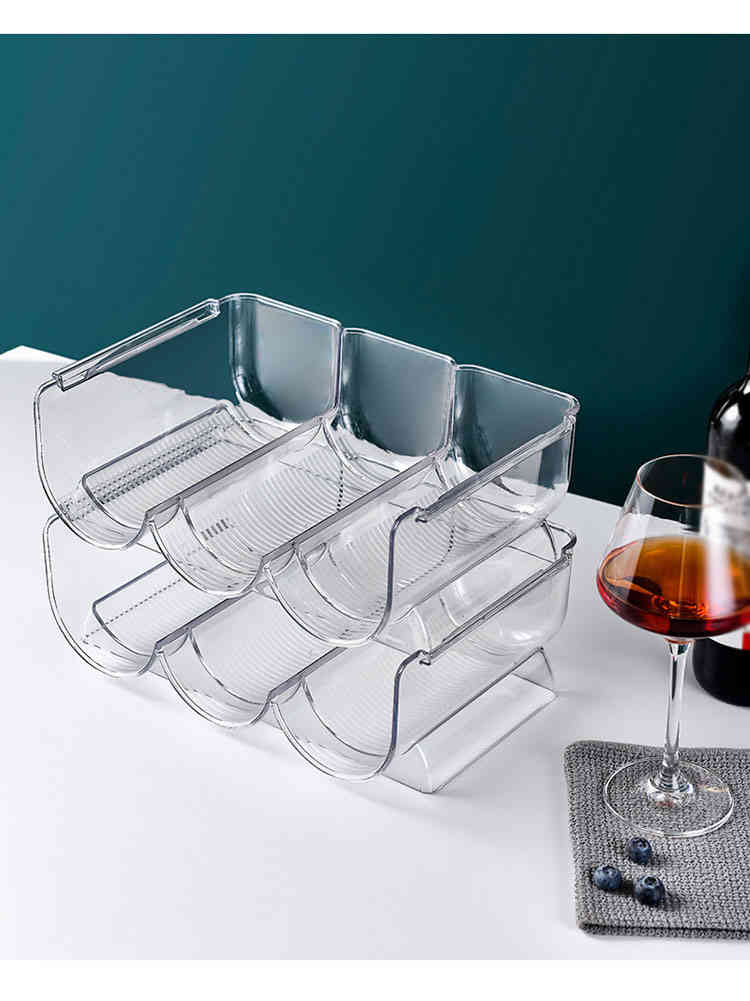 ワインボトルホルダー 2個セット ワインスタンド 冷蔵庫用 積み重ね式 収納ラック ワインラック シャンパンホルダー ビール収納 省スペース ワイン棚 [3]