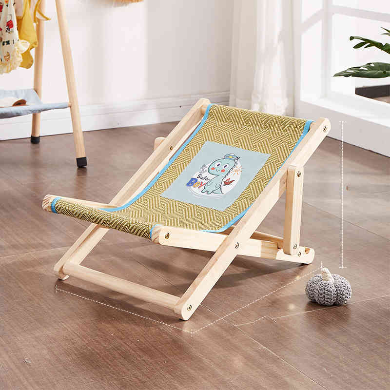 ラウンジチェア 猫用チェア 猫ベッド キャットラウンジ ペットベッド ペット用品 ハンモック 木製 休憩用 4段階調節 寝具 室内 夏用 お洒落