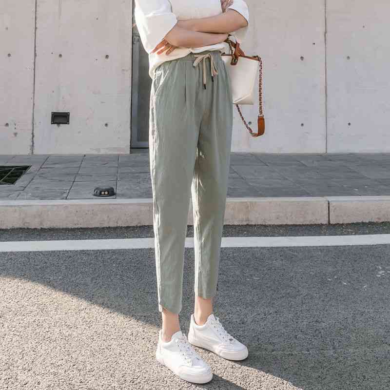 乐天商城 - 冷感パンツ レディース イージーパンツ テーパードパンツ サルエルパンツ 九分丈 薄手 イージーパンツ スリム 接触冷感 ひんやり 涼しい