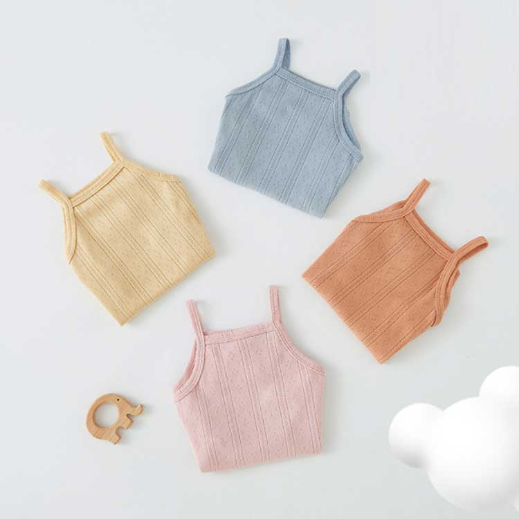 2枚セット ボディスーツ ベビー 肌着 女の子 男の子 キャミソール ロンパース ノースリーブ 赤ちゃん 肌着 インナー 下着 綿 コットン ベビー服 キッズ 新生児 春 夏 薄手 通気 メッシュ 袖なし 無地 出産準備 出産祝い 66cm 73cm 80cm 90cm 送料無料 3