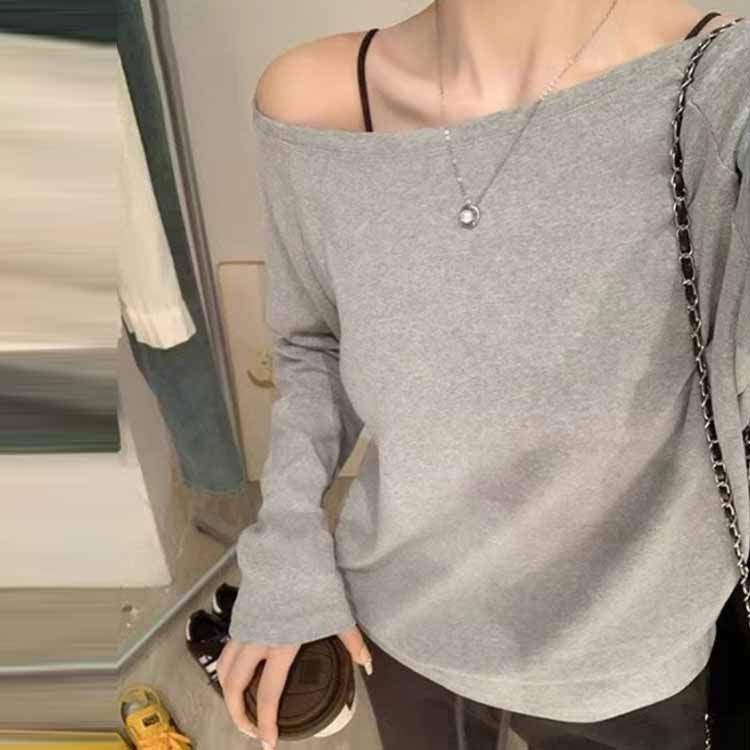 オフショル Tシャツ レディース 長袖 オフショルダー tシャツ ワンショル オフショ...