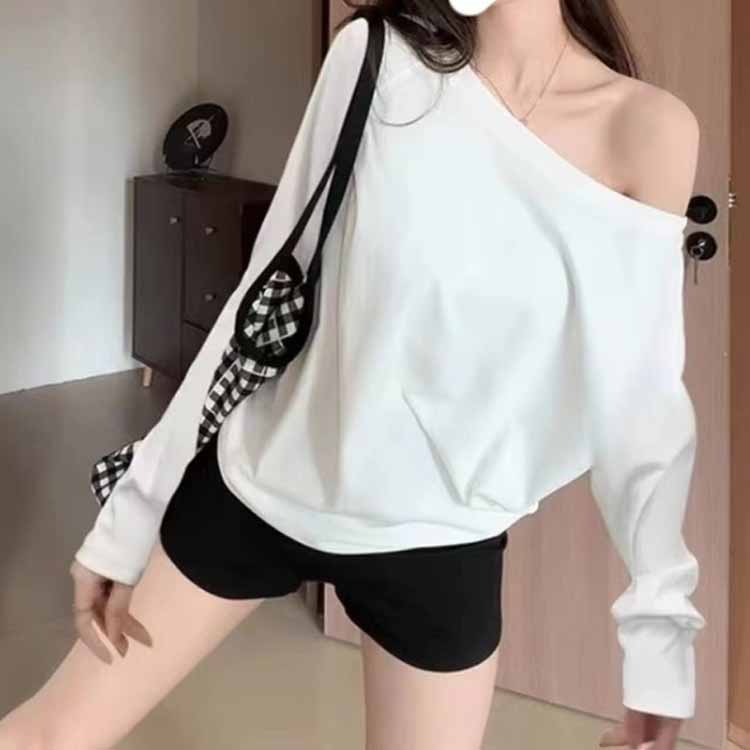 オフショル Tシャツ レディース 長袖 オフショルダー tシャツ ワンショル オフショ...