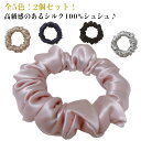 【2個セット】 シルク100% シュシュ 小さめ ミニ ヘアゴム シルクゴム 髪ゴム ヘアアクセサリー 髪留め まとめ髪 ポニーテール 大人 キッズ おしゃれ ...