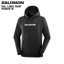 SALOMON（サロモン）SAL LOGO PERF HOODIE M（サロモン ロゴ フーディ メンズ）-LC2100600：DeepBlack-【マウンテンパーカー】【2023秋冬/数量限定】