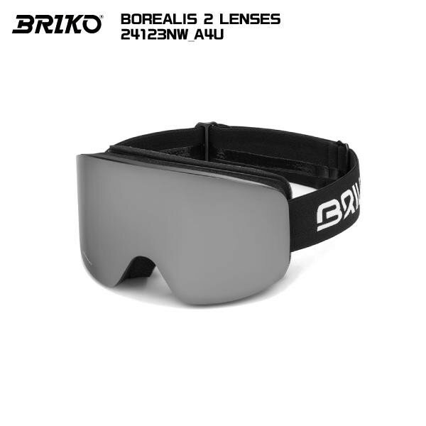 BRIKO （ブリコ） BOREALIS MAGNETIC 2LENSES（ボレアリス 2レンズ）24123NW-A4U/マットブラック- 平面ダブルミラーレンズ