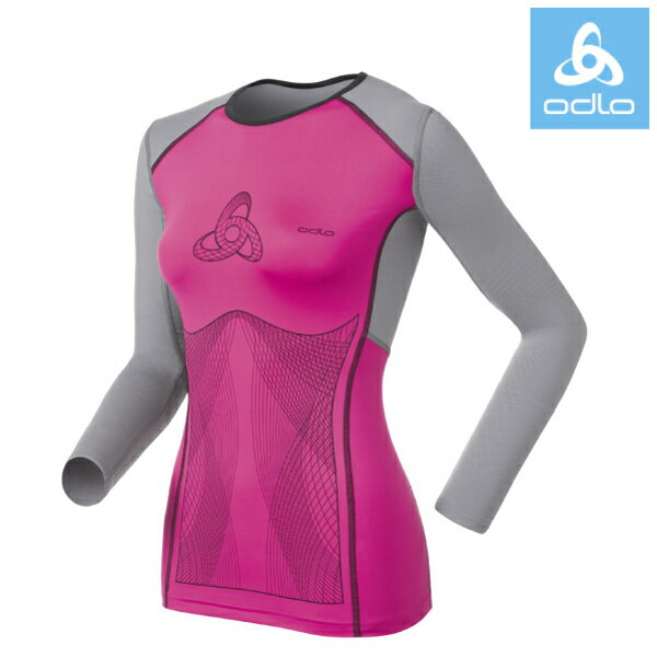 ODLO (オドロ) 【レディス/コンプレッションウェア】MUSCLE FORCE WOMEN(マッスルフォースウィメンズ)ロングスリーブ -MAGENTA/M...