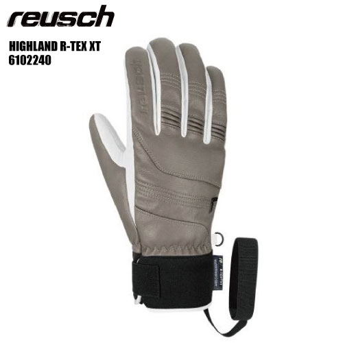 2024-25 REUSCH(ロイシュ)【スキーグローブ/数量限定品】 HIGHLAND R-TEX XT(ハイランド R-TEX XT)6102240 -1026:ホワイト/ライトグレイ-【スノーグローブ】