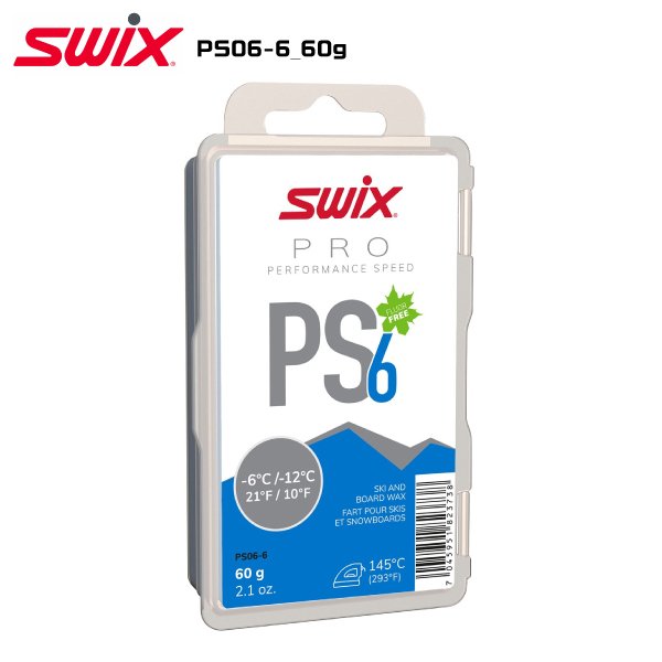 SWIX（スウィックス）【固形ワックス/PROパフォーマンス】 PS6 ブルー-60g【スノーワックス】