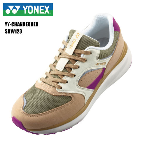 樂天商城 - YONEX（ヨネックス）YY-CHANGEOVER（ワイワイチェンジオーバー）SHW123-ベージュ/ピンク(315)-【レディス/ウォーキング/ハイキング/タウンシューズ/数量限定】