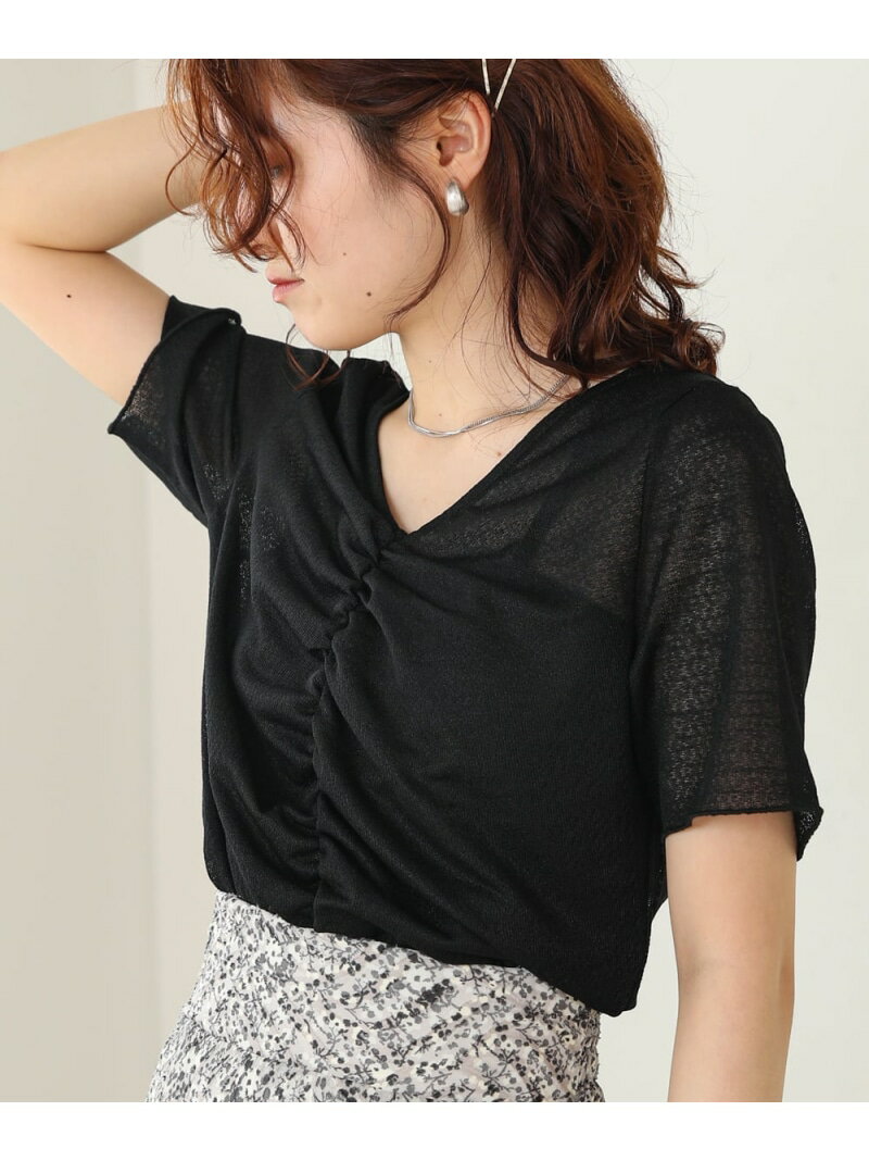 Rakuten - 【SALE／54%OFF】シアーギャザー2WAYトップス Bab バブ / ブージュルード トップス カットソー・Tシャツ イエロー ブラック ホワイト【RBA_E】[Rakuten Fashion]