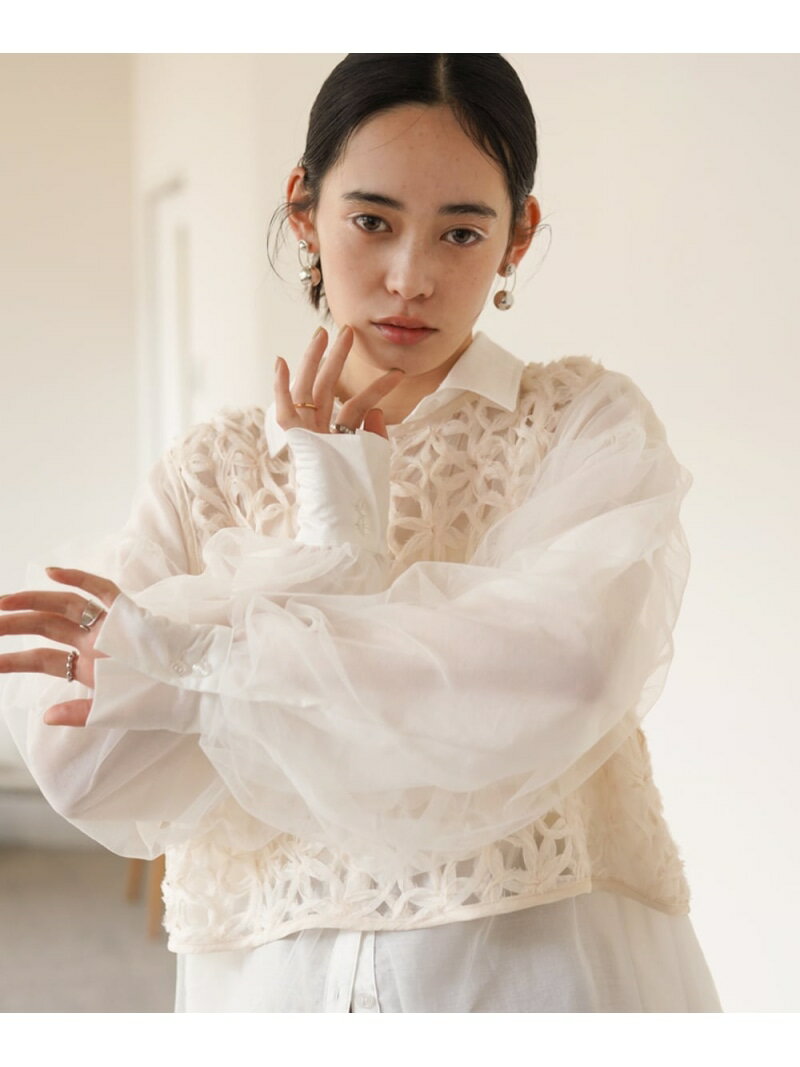Rakuten - 【SALE／20%OFF】チュールレイヤード シアーシャツ Bab バブ / ブージュルード トップス シャツ・ブラウス ベージュ ブラック ホワイト【RBA_E】【送料無料】[Rakuten Fashion]